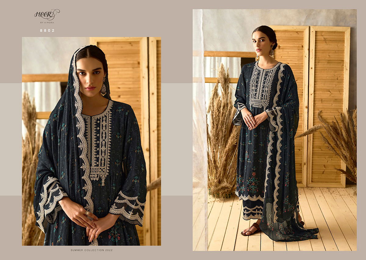 Husna Heer Heavy Designer Fancy Festive Wear Latest Salwar Suit Collection